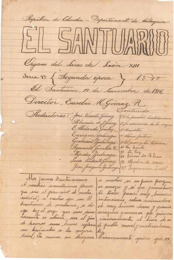 El Santuario - 19 de Noviembre 1916