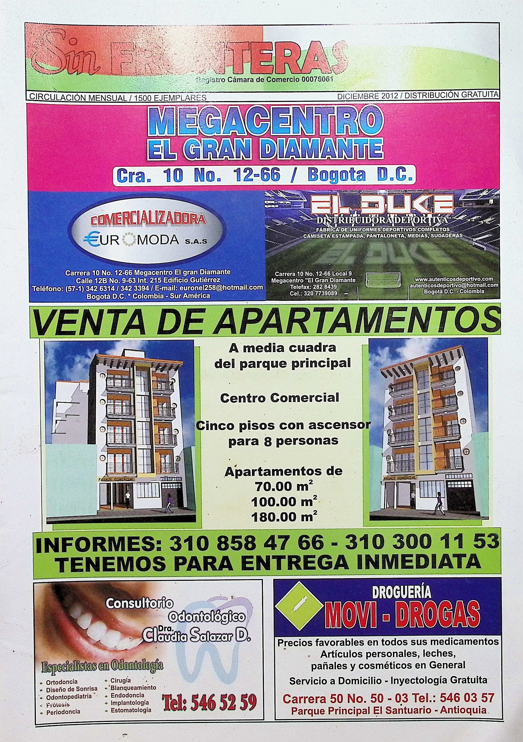 Sin Fronteras, Diciembre 2012