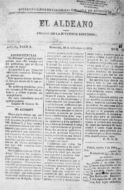 El Aldeano 43 - 1884 Septiembre